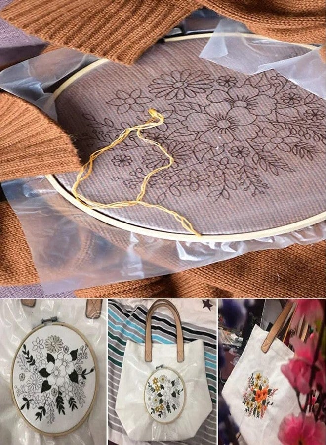 Wefab Water Soluble Stabilizer for Embroidery Topping Film Clear Embroidery Stabilizers - Image 3